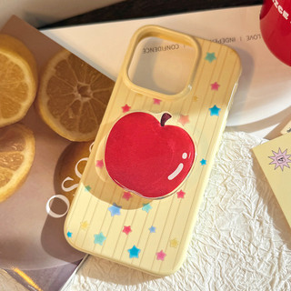 [Sheren] Ốp điện thoại Star Red Apple Stand Thích hợp cho i16 15 14 13 12 11 pro max Vỏ bảo vệ chống sốc