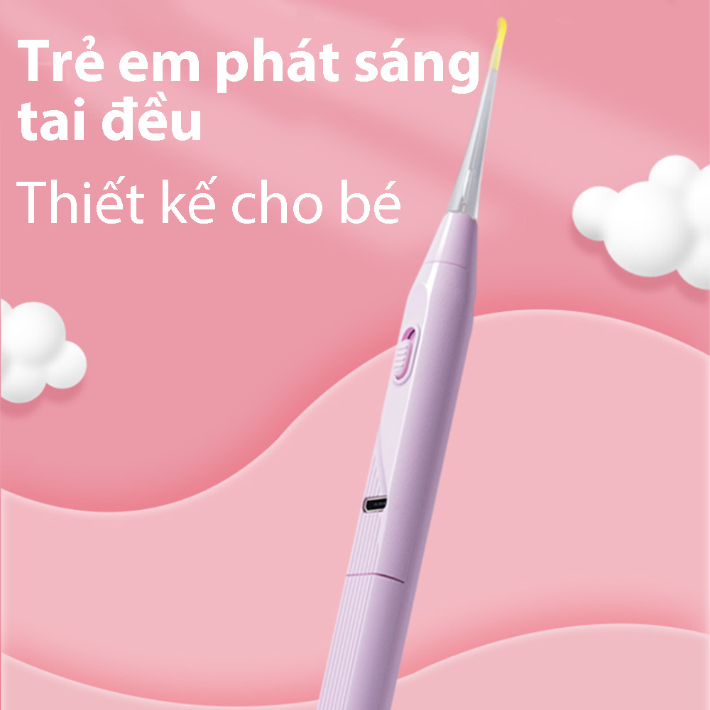 Dụng Cụ Vệ Sinh Tai Có Đèn led Bằng Silicon Mềm Cho Bé