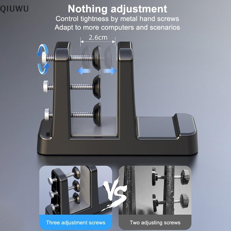 QIUWU 2 Giá đỡ máy tính xách tay dọc đa năng cho MacBook Pro Giá đỡ máy tính xách tay di động Tản nhiệt Giá đỡ hỗ trợ máy tính xách tay chống trượt.