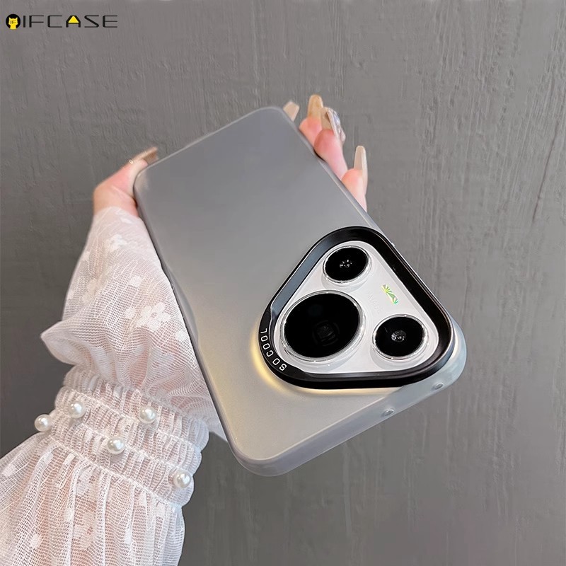 Dành Cho Huawei Pura 70 P60 Art P50 P40 P30 Pro Plus Ultra Ốp Lưng Điện Thoại Laser Sáng Bóng Kinh Doanh Mờ Mờ Sang Trọng Bé Trai Bé Gái Đen Trắng Bạc Đơn Giản Vỏ Ốp Lưng