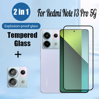 Redmi Note 13 Pro 5G 2 trong 1 Kính Cường Lực Bảo Vệ Màn Hình Cho Xiaomi Redmi 13C A3 Note 13 Pro 4G 5G 9D Kính Bảo Vệ Phim Với Ống Kính Máy Ảnh Phim