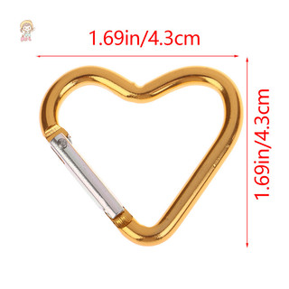 TWE 1 Cái Hình Trái Tim Hợp Kim Nhôm Carabiner Kẹp Móc Khóa Ngoài Trời Móc Chai Nước Khóa Phụ Kiện Du Lịch VN