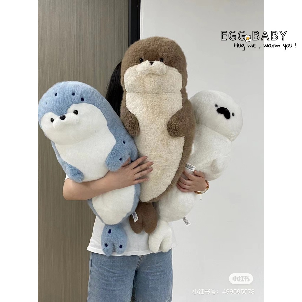 Lớn Lười Otter Sang Trọng Búp Bê Mềm Cói Gấu Bông Sang Trọng Đồ Chơi Nhồi Bông Biển Sư Tử Động Vật Ngủ Ôm Gối Trẻ Em Bé Trai Bé Gái Quà Tặng Sinh Nhật