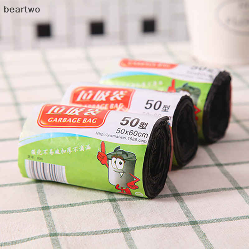 < Beartwo > 1 Cuộn 50 * 60cm Túi Đựng Rác Đơn Màu Dày Môi Trường Tiện Lợi Túi Đựng Rác Nhựa Dùng Một Lần Túi Nhựa Đen Rác Đẹp
