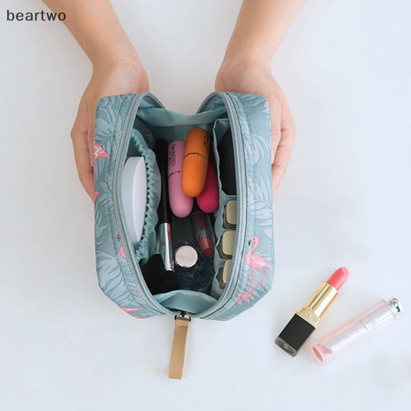 < Beartwo > Túi đựng mỹ phẩm Flamingo Túi đựng đồ vệ sinh du lịch màu trơn Xương rồng Túi trang điểm làm đẹp Túi đựng mỹ phẩm Hộp đựng mỹ phẩm Ưu đãi đặc biệt Làm đẹp
