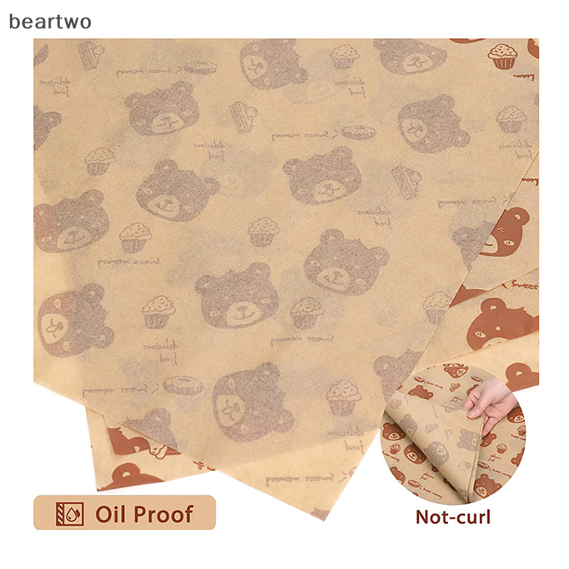 < Beartwo > 50 Chiếc Giấy Bao Bì Sandwich Hoạt Hình Bọc Gói Dùng Một Lần Hộ Gia Đình Chống Dầu Cuộn Gà Ăn Sáng Nướng Dụng Cụ Nhà Bếp Đẹp