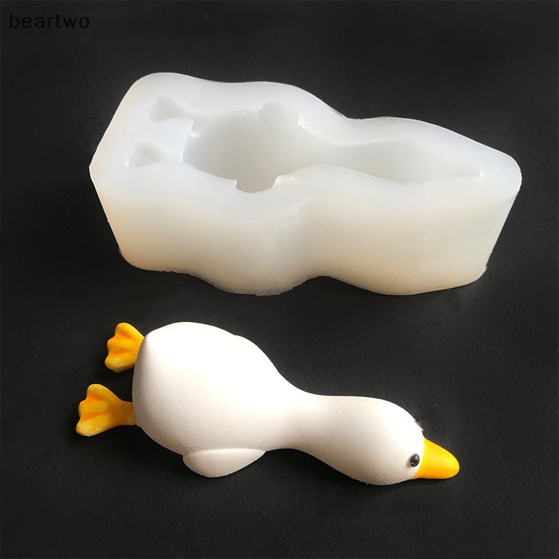 < Beartwo > 3D Khuôn Silicon Hình Vịt Dễ Thương DIY Xà Phòng Thạch Cao Thơm Khuôn Nhựa Handmade Nướng Bánh Sô Cô La Khuôn Trang Trí Nhà Quà Tặng Đẹp
