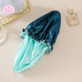 Mũ Trùm Tóc Ngủ Lụa Satin Chống Xơ Rối, Rụng Tóc - Nón Ngủ Giữ Nếp Tóc Uốn Có Dây Rút/Bo Chun Tiện Lợi