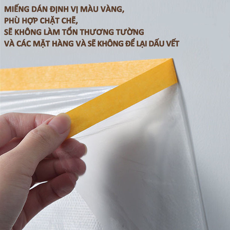 Màng bọc nilon che bụi đa năng，có keo dán cố định，che phủ ngăn bụi nhiều size，che sơn, che phủ, ngăn bụi, bọc hàng