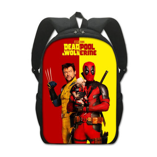 Ba lô Deadpool & Wolverine Học sinh Dung tích lớn Thoáng khí In nhẹ Hoạt hình Anime Túi đi học