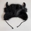 Mũ sang trọng MERIGGIARE Bullhead, có sừng Mũ Bison Unisex, Mũ mềm mại chống gió dày