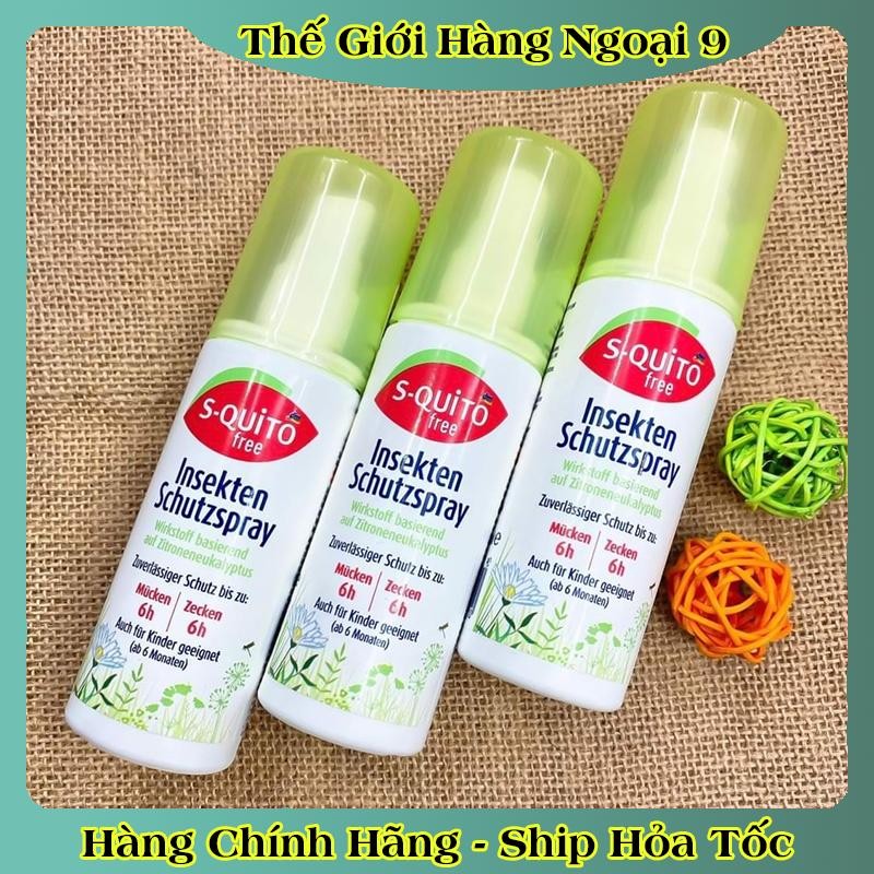 Xịt chống muỗi, kem bôi côn trùng đốt, thanh lăn và gel bôi muỗi đốt Squito Free cho bé từ sơ sinh của Đức- Date mới
