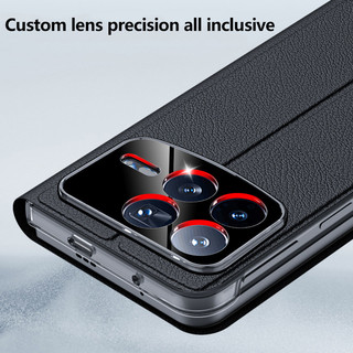 Ốp điện thoại da Window View cho Xiaomi Mix Fold 4 Smart Sleep Awake Flip Cover