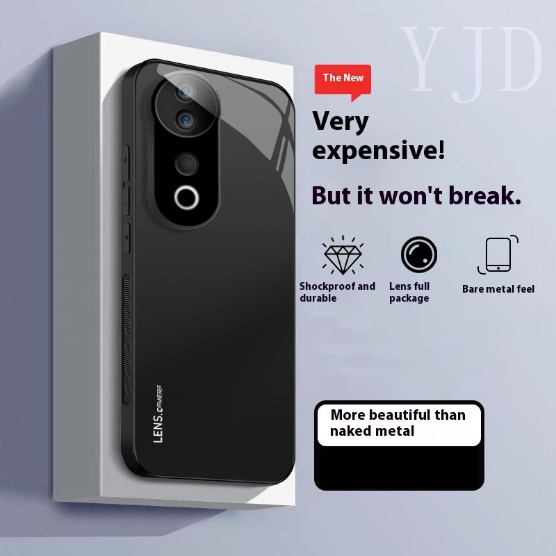 Ốp Lưng Cho Vivo V40 Pro Sản Phẩm Mới Nhiều Màu Acrylic Backboard TPU Edge Vỏ Điện Thoại Chống Sốc