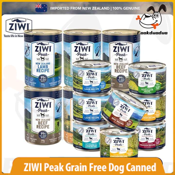 Fookduoduo ZIWI Thức ăn ướt đóng hộp cho chó không ngũ cốc đỉnh Gà / Bò / Thịt cừu 390g / 170g Thức ăn bổ sung dinh dưỡng cho chó