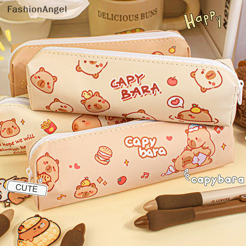 FashionAngel Hoạt Hình Thời Trang Vải Capybara Gấu Trúc Túi Đựng Bút Chì Sáng Tạo Dễ Thương Hộp Văn Phòng Phẩm Dung Tích Lớn Hộp Đựng Bút Chì Đồ Dùng Học Tập TH