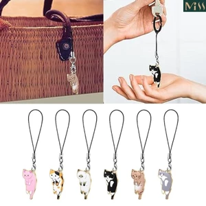 Miss * Dây đeo điện thoại sành điệu Kim loại Cat Charm Điện thoại di động Dây chuyền mặt dây chuyền chống thất lạc Lanayrd