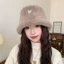 Mũ ngư dân CHEESELY, Mũ xô mùa thu đông màu trơn, Mũ chậu sang trọng dày mềm mại dành cho nữ