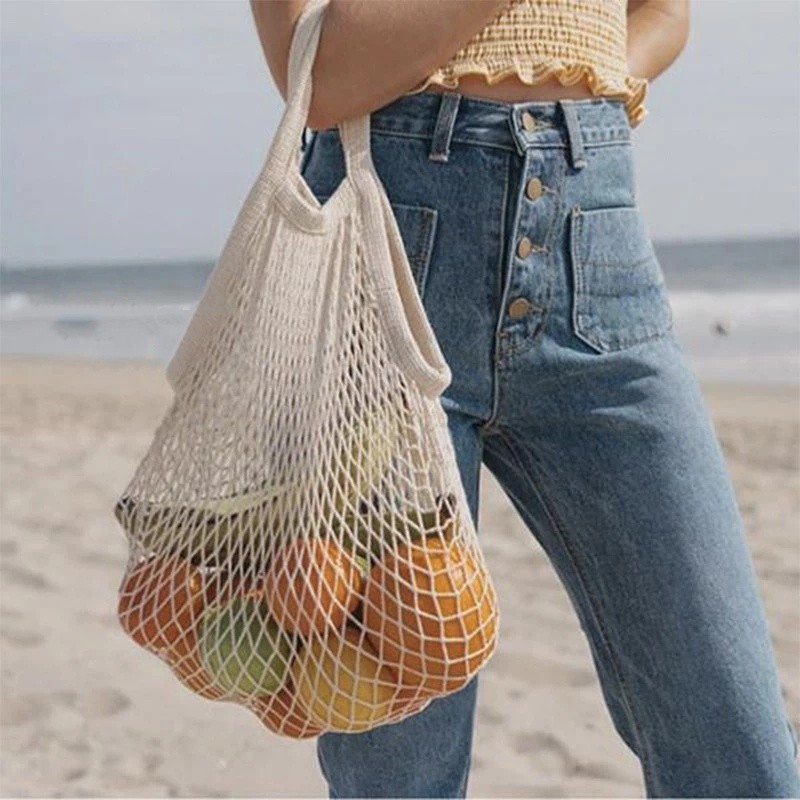 Túi lưới decor, đi biển, đi picnic, đi chợ đa năng tiện dụng, bảo vệ môi trường - FE123