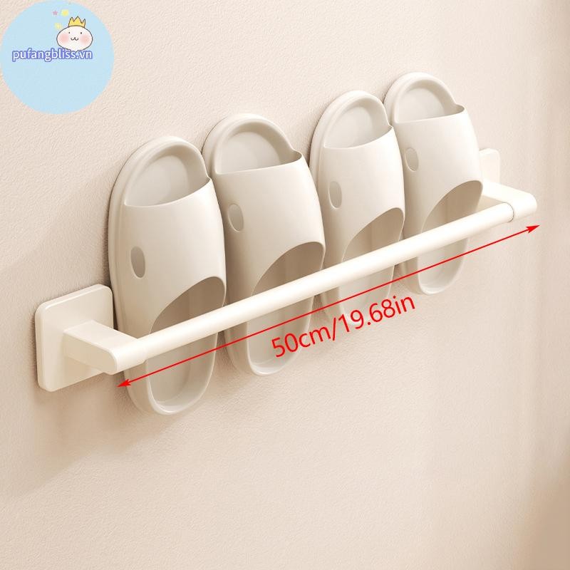 Pufangbliss Phòng Tắm Dép Giá Đấm Treo Tường Dép Có Giá Để Đồ Phòng Tắm Phòng Tắm Dép Tắm Móc Treo Babouche Người Tổ Chức VN