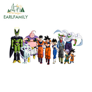 EARLFAMILY 13cm Dragon Ball Hoạt Hình Xe Dán Windows Campervan Ván Trượt Thời Trang Chống Thấm Nước Decal Chống Nắng Sáng Tạo Bảo Vệ Cửa Xe Ô Tô