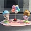 YRBWD Bubu Dudu Gấu Đồ Chơi Mô Hình, Kawaii Lắc Đầu Gấu Trúc Hình, Bubu Dudu PVC Sưu Tập Tự Động Điều Khiển Trung Tâm Trang Trí Xe Ô Tô Nhà