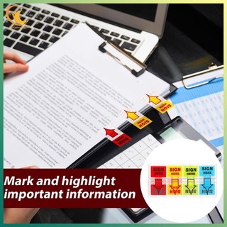 [Ygdgentgklh.vn] 500 Miếng Dán Ký Ở Đây, Nhãn Dán Dấu Hiệu Dính Ở Đây Tabs Sign Post Here Flags for Home Office School (4 Màu)