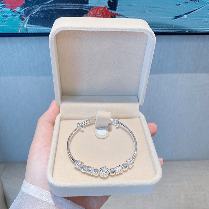 Thương hiệu phổ biến Bạc 925 Charm Hạt may mắn Lắc tay cho nữ vòng tay trang sức thời trang