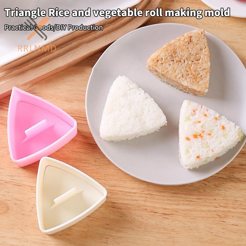 Rrlnmd Tự Làm Khuôn Sushi Onigiri Thực Phẩm Báo Chí Hình Tam Giác Máy Làm Sushi Khuôn Dụng Cụ Bấm Cơm Nhà Bếp Bento Phụ Kiện Dụng Cụ MỚI