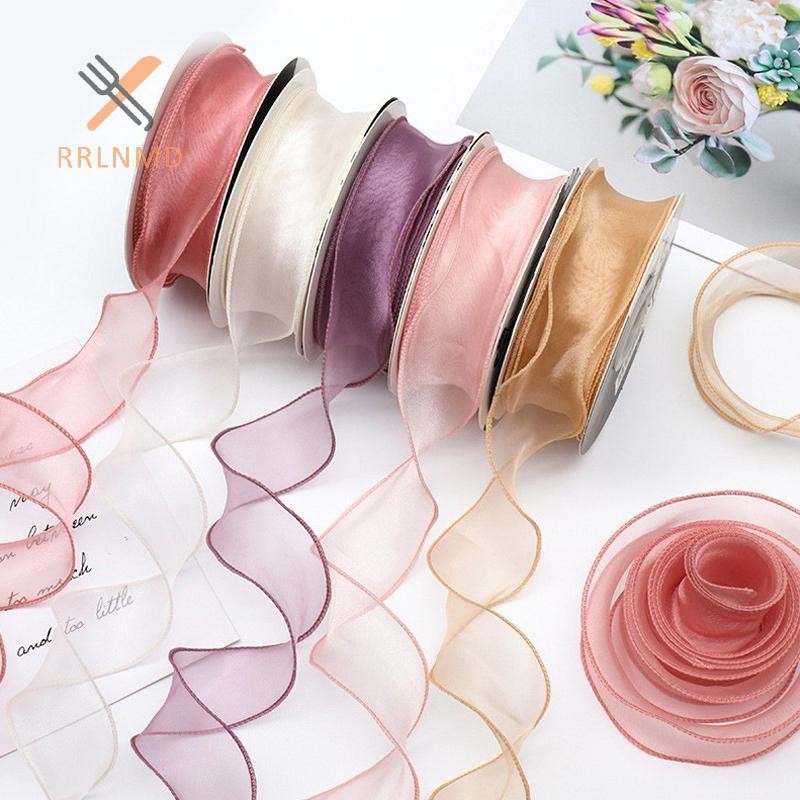 Rrlnmd 9 Mét / Cuộn Sheer Ruy Băng Lụa Sa Ruy Băng Cho Gói Quà Trang ...