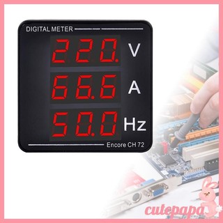 Cutep Nâng cấp Vôn kế kỹ thuật số Ampe kế Bảng điều khiển Máy kiểm tra tần số điện áp AC50-500V 1-120A Màn hình chữ số đỏ Dễ dàng cài đặt