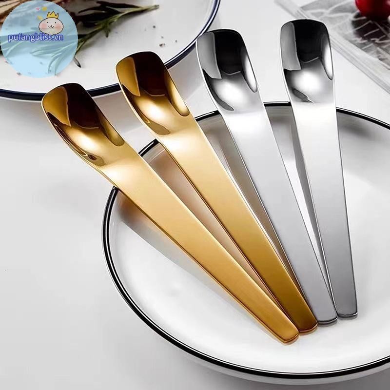 Pufangbliss 1 Chiếc Thìa Cà Phê Bằng Thép Không Gỉ Cà Phê Khuấy Thìa Trà Kem Bánh Món Tráng Miệng Thìa Thanh Nhà Bếp Bộ Đồ Ăn VN