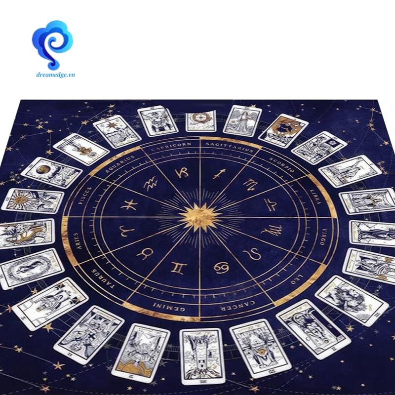 [Dreamedge] Khăn trải bàn thẻ Tarot, Thảm trải bài bói toán may mắn, Thảm vải trò chơi trên bàn, Bộ đồ trang trí trò chơi trên bàn