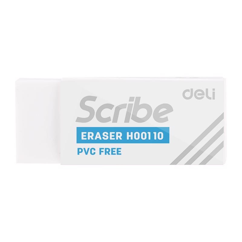 Product image Gôm tẩy bút chì Deli H00110 màu trắng sử dụng trong các kỳ thi - Combo 3 viên 1