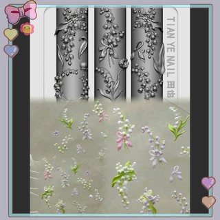 [beautifulhome] Khuôn Làm Móng Tay Cong 3D Lily Of The Valley Hoa Sen Tự Làm Mẫu Móng Tay Trong Suốt Cao Khuôn Móng Tay Trang Trí Nghệ Thuật [vẻ Đẹp]