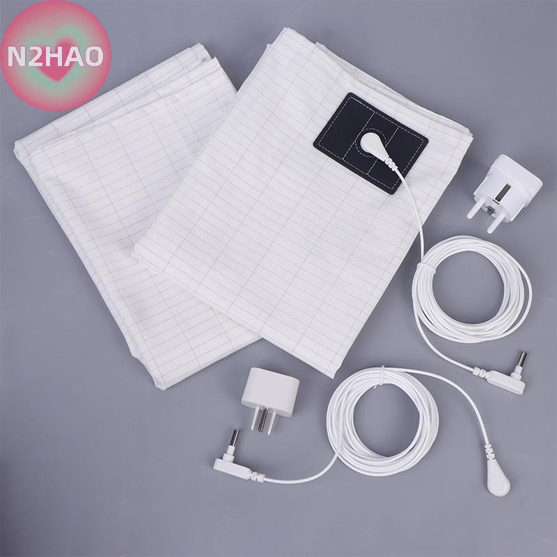 Tấm Drap giường phẳng bằng sợi bạc N2HAO có dây dẫn điện Tấm bảo vệ sức khỏe chống tĩnh điện Nền tảng Giải phóng căng thẳng n