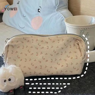 YOWEI Hoạt Hình In Hoa Túi Đựng Bút Cho Nữ Grils Dung Tích Lớn Văn Phòng Phẩm Túi Đựng Bút Chì Đa Năng Văn Phòng Phẩm Tổ Chức VN