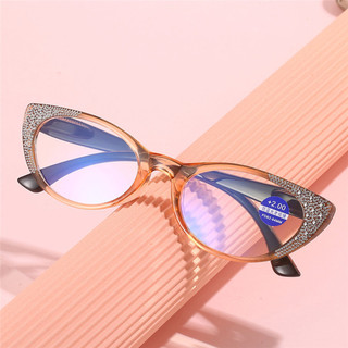 Kính đọc sách Chặn ánh sáng xanh Bộ lọc thoải mái Tia UV Glare Cateyes Khung kính mắt dành cho nữ và nam giới