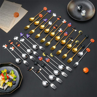 Bí Ngô Hình Thìa Cà Phê Chủ Đề Halloween Món Tráng Miệng Dụng Cụ Thép Không Gỉ Mặt Dây Chuyền Thiết Kế Muỗng Cho Dự Tiệc Tiếp Liệu Quà Tặng Trang Trí Ngày Lễ