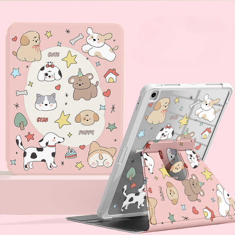 Ốp bảo vệ cho Samsung Galaxy Tab A7 lite 8.7inch A9 + S9 FE + S10ULTRA Tab S6 lite 2024 S7 + / S8 + / S7FE S10 FE + Vỏ máy tính bảng hoạt hình dễ thương có giá đỡ bút chì