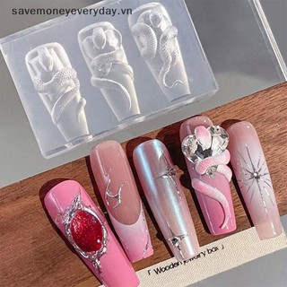 [savemoneyeveryday] 1 / 3 Chiếc Khuôn Khắc Silicon Móng Tay 3D Rắn DIY Trang Trí Móng Tay Nghệ Thuật Làm Đẹp Móng Tay Charm Khuôn Silicon Móng Tay Sản Phẩm Móng Tay [vn]