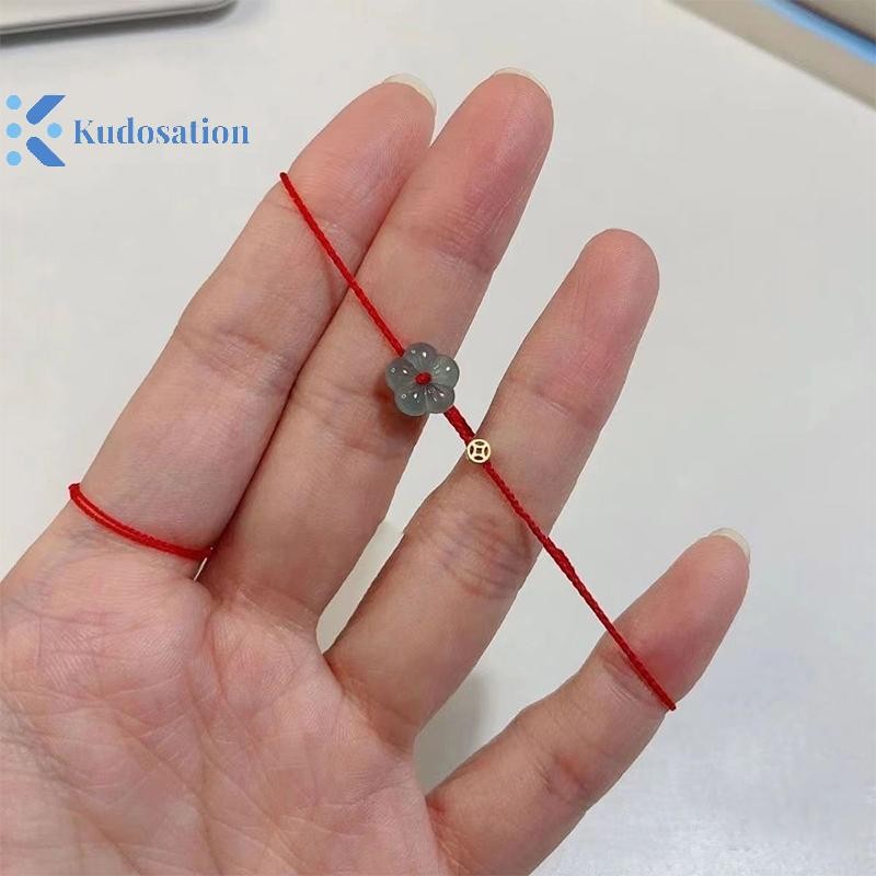 Kudosation Thời Trang Sáng Tạo May Mắn Hoa Giàu Tay Dây Nhẫn Dành Cho Nữ Có Thể Điều Chỉnh Handmade Bím Vòng Tay Trang Sức Cặp Đôi Quà Tặng