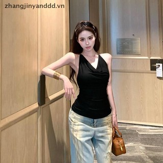 Áo Không Tay Hở Lưng Với Dây Chuyền - Phù Hợp Mùa Hè Cho Nữ