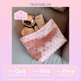 Túi Đựng Mỹ Phẩm Họa Tiết Tim Kích Thước Lớn - Tiện Lợi Cho Du Lịch