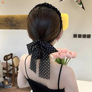 Dây buộc tóc bện chấm bi thoải mái, phù hợp sử dụng khi du lịch ngoài trời