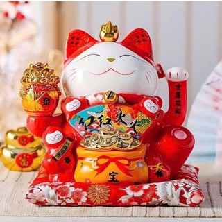 Mèo Thần Tài Phú Quý Vẫy Tay Ngoắc Lộc 3 Màu Trắng, Vàng, Đỏ