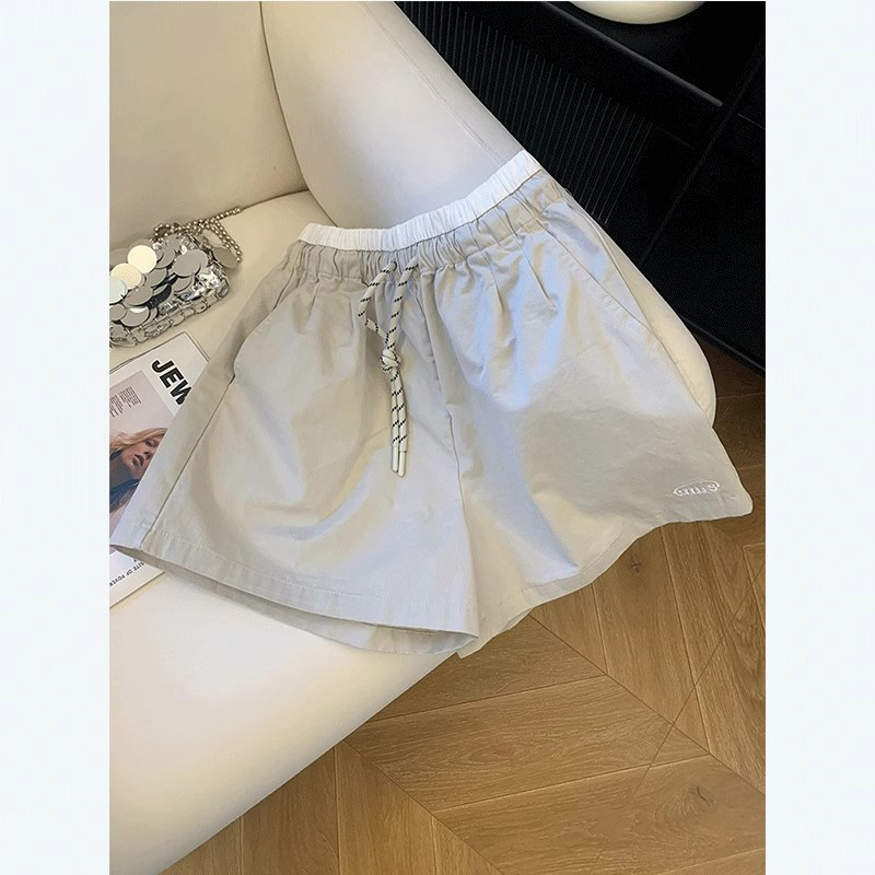 Milyfashion Quần Short Thể Thao Dáng Rộng Dây Rút Nhỏ, Phong Cách Mới, Plus Size
