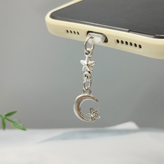 Điện Thoại Di Động Chống Bụi Cắm Tự Làm Hợp Kim Thời Trang Ngôi Sao Rỗng Mặt Dây Chuyền Nhỏ Lỗ Điện Thoại Di Động Chống Bụi Cắm