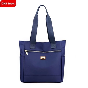 Women's Minimalist Nylon Tote Bag – Fits Laptop, Water-Resistant, for Work