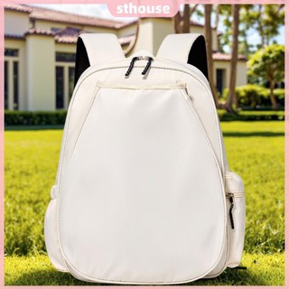 Túi đeo sau thể thao di động bằng Nylon dành cho nữ Túi đựng vợt tennis chống nước Túi thể thao đa chức năng dành cho ngăn cầu lông & giày tennis Pickleball [sthouse.vn]